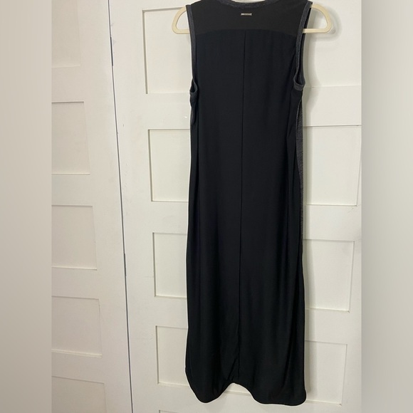 MONDETTA Black Heathered Grey High Low MIDI Dress Medium - Picture 3 of 8